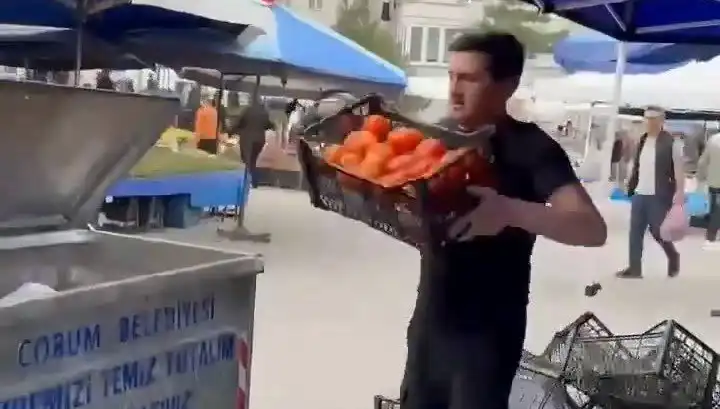 Domatesleri Çöpe Döken Pazarcıya Şok Ceza: Rekor Tutar!